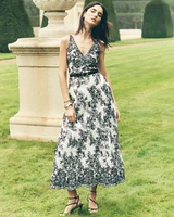 Contrast Lace Midi Dress