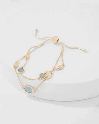 Blue Stone Chain Bracelet