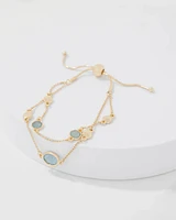 Blue Stone Chain Bracelet