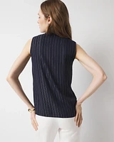 Pinstriped Pleated Shell