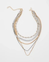 Gold + Silver Mixed Chain Convertible Necklace