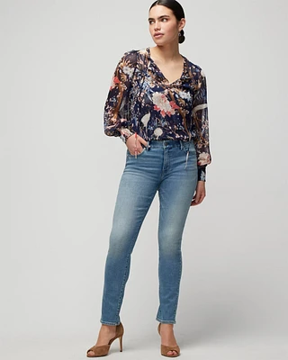 Mid-Rise Slim Jeans