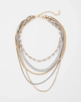 Gold + Silver Mixed Chain Convertible Necklace