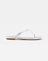 Silver Metallic Heel Sandal