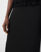 Petite Fringe Hem Pencil Skirt