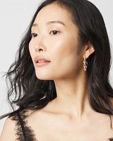 Gold Pavé Hoop Earrings
