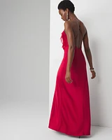 Satin Ruffle Gown