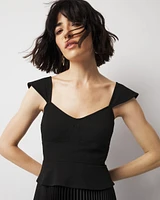 Petite Corset Pleated Midi Dress