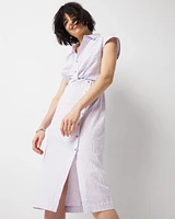 Short Sleeve Button Detail Dress