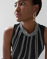 Sleeveless Contrast Stitch Top