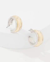Silver + Gold Hoop Earrings