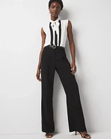 Pleated Wide Leg Pant