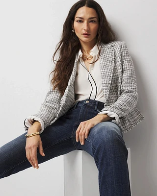 Petite Cropped Tweed Jacket