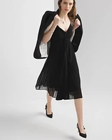 Sleeveless Pleated Bust Dress