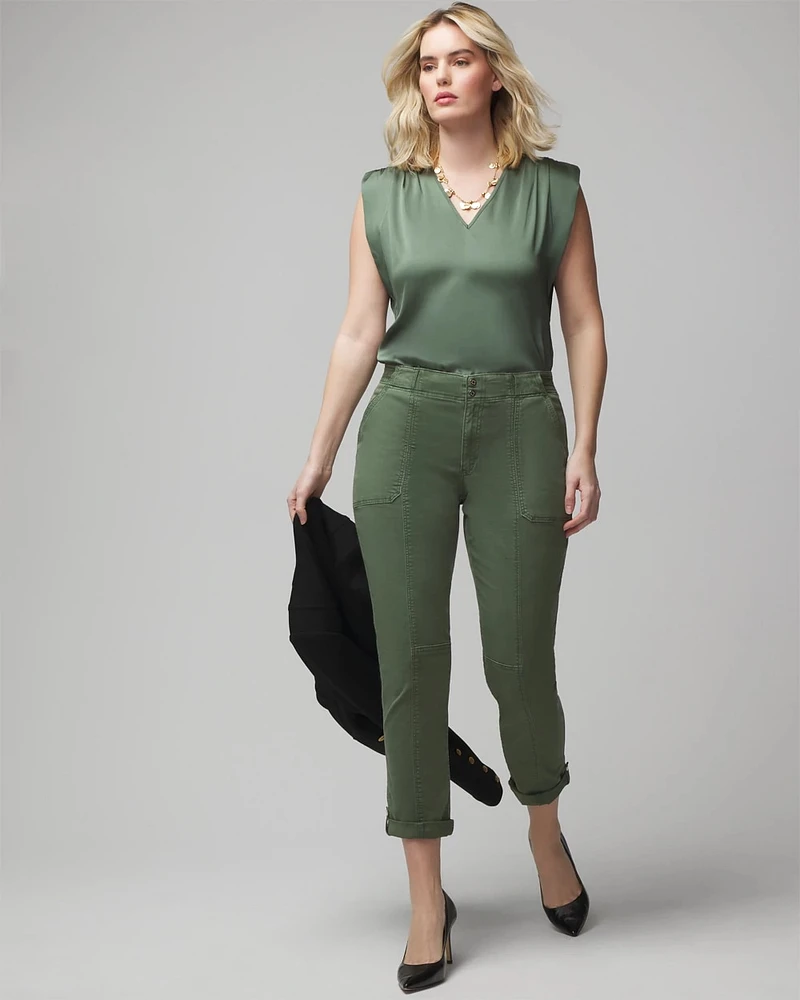 Mid-Rise Pret-A-Pedi Straight Crop Pants