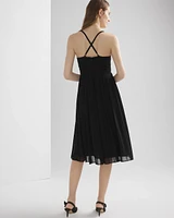 Sleeveless Pleated Bust Dress