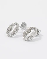 Mariner Link Pavé Stud Earrings