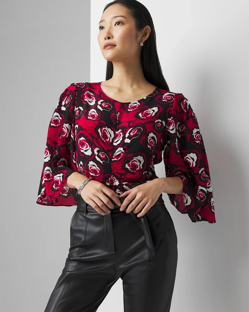 Rose Print Blouse