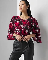 Rose Print Blouse