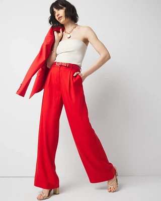 Petite Pleated Wide Leg Pant