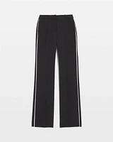 High-Rise Relaxed Trouser with Piping