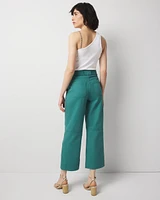 Extra High-Rise Pret Belted Wide Leg Cropped Pant