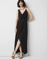 Petite Asymmetric Floral Maxi Dress