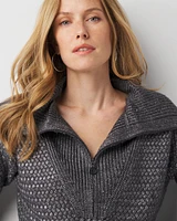 Metallic Half Zip Pullover
