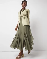 Ruffle Slip Maxi Dress