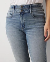 Extra High-Rise Double Waistband Slim Ankle Jeans