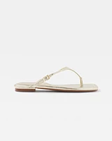 Gold Metallic Heel Sandal