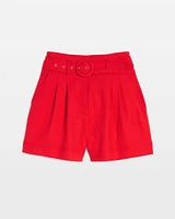 Extra High-Rise Belted Shorts