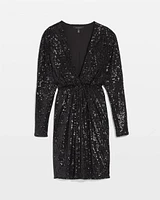 Sequin Pleated Dress