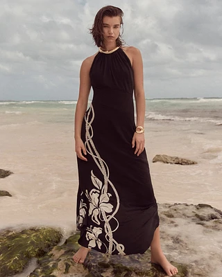Graphic Floral Maxi Dress