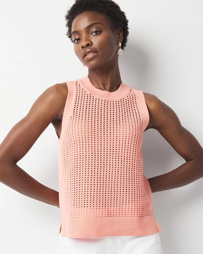 Sequin Shimmer Sweater Tank Top
