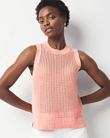 Sequin Shimmer Sweater Tank Top