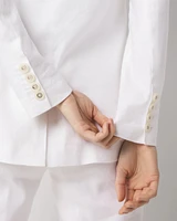 Linen-Blend One-Button Blazer