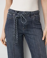 High-Rise Cuffed Wide Leg Cropped Jean