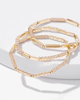 Golden Pavé Stretch Bracelet