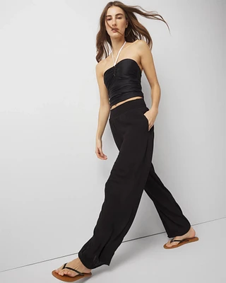 Smocked Waist Coverup Pant
