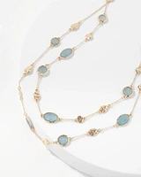 Blue Stone Convertible Necklace