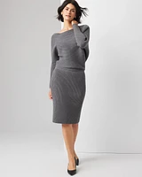 Off-Shoulder Ribbed Sweater Dress