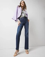 Chain Detail High-Rise Bootcut Jean