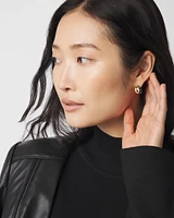 Mixed Metal Double Hoop Huggie Earrings
