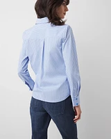 Sequin Striped Poplin Shirt