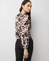 Tie-Waist Chiffon Blouse