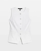 Denim Button Front Vest