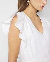 Linen-Blend Wide Leg Jumpsuit
