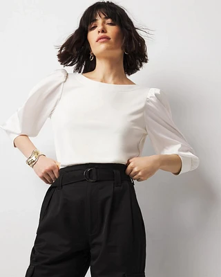 Blouson Crewneck Top
