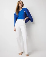 Extra High-Rise Novelty Waist Wide Leg Jean